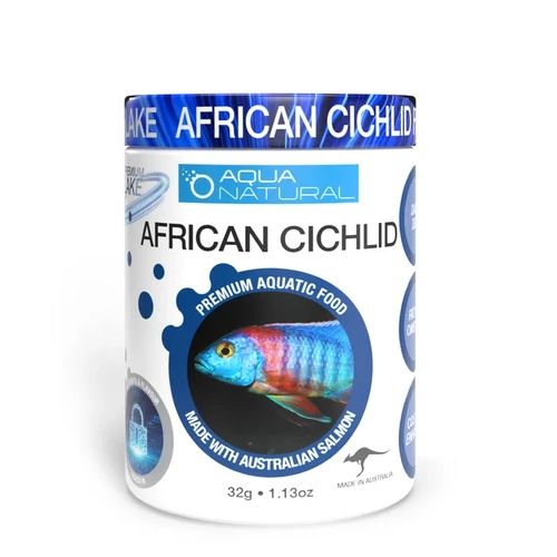 Aqua Natural African Cichlid Flake 32g – Premium Australian Made Community Diet