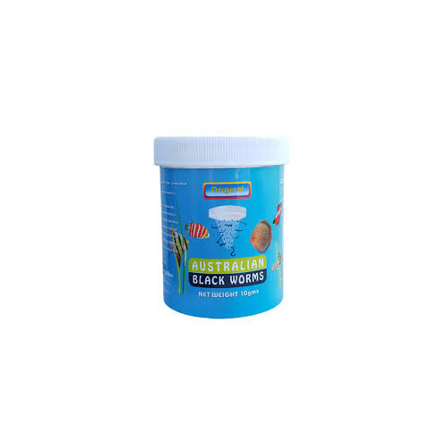 Australian Black Worm Pigmented Freeze Dried 10g Cube in Container