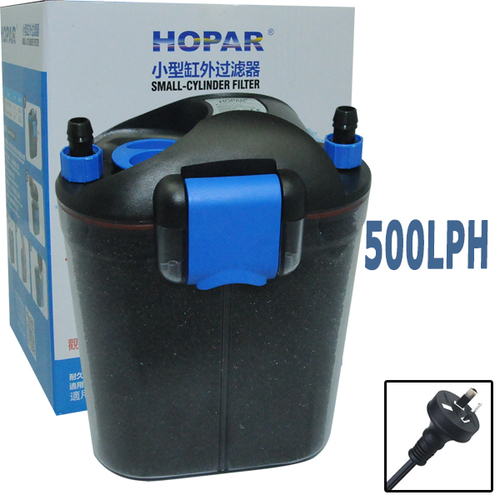 Hopar External Aquarium Fish Tank Canister Filter 500lph 