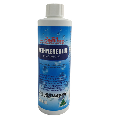 Aquasonic Methylene Blue aquarium Treatment White Spot 250ml