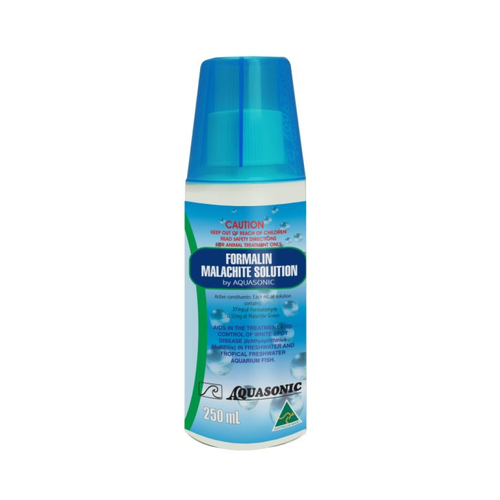 Aquasonic Formalin/Malachite Solution 250mL – White Spot Treatment