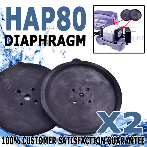 Hailea HAP-80 Aquarium Air Pump Blower Replacement Diaphragm Twin Pack